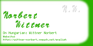 norbert wittner business card